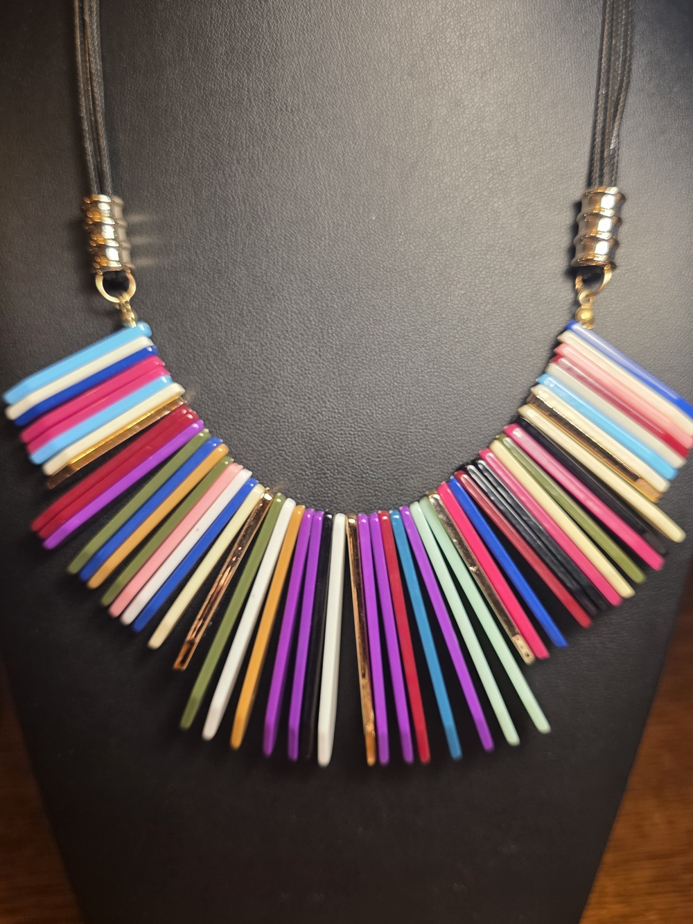 Colorful Multicolor Spike Statement Necklace - Fun Necklace.